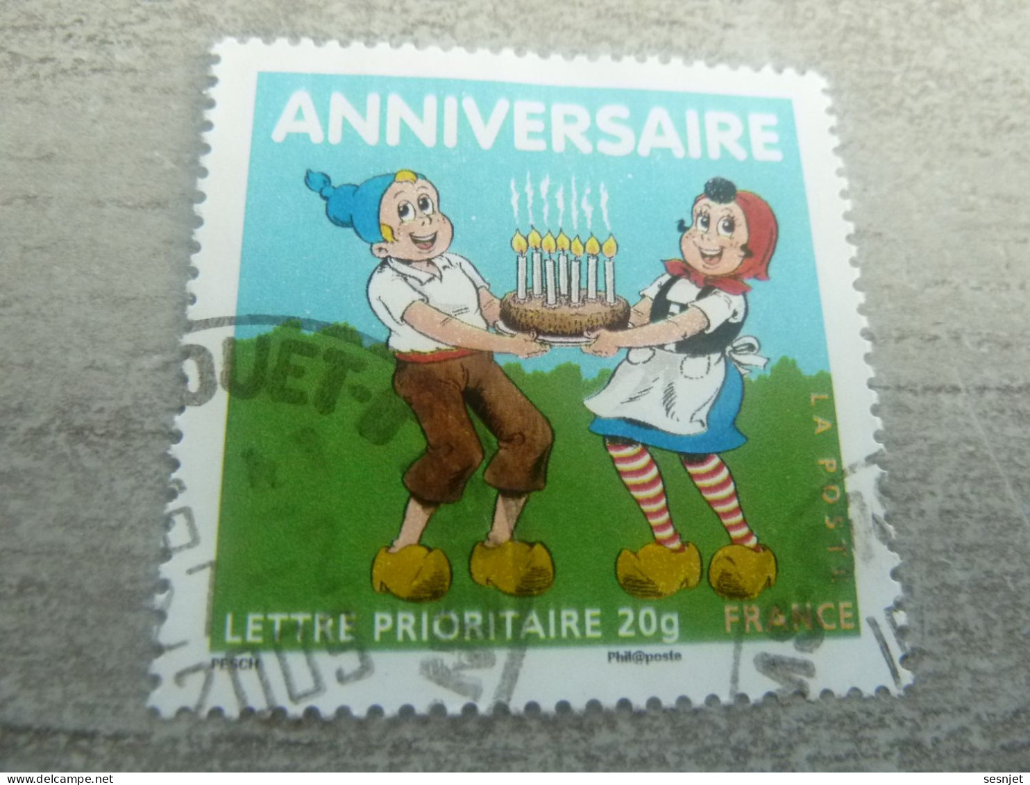 Timbre Pour Anniversaires - Dessin De Jean-Louis Pesch - Tvp 20 G. - Yt 4081 - Multicolore - Oblitéré - Année 2007 - - Used Stamps