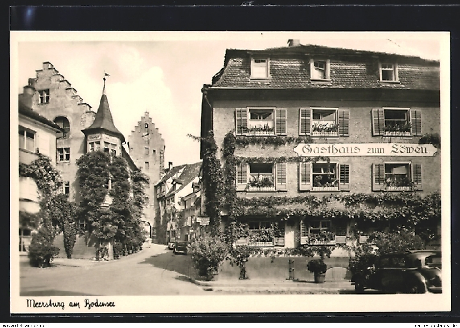 AK Meersburg Am Bodensee, Gasthaus Zum Löwen Mit Strasse  - Meersburg