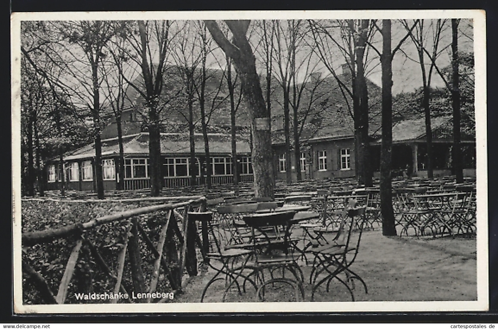 AK Mainz, Das Gasthaus Waldschänke Lenneberg, Aussenbereich, Inh. Franz Jos. A. Becker  - Mainz