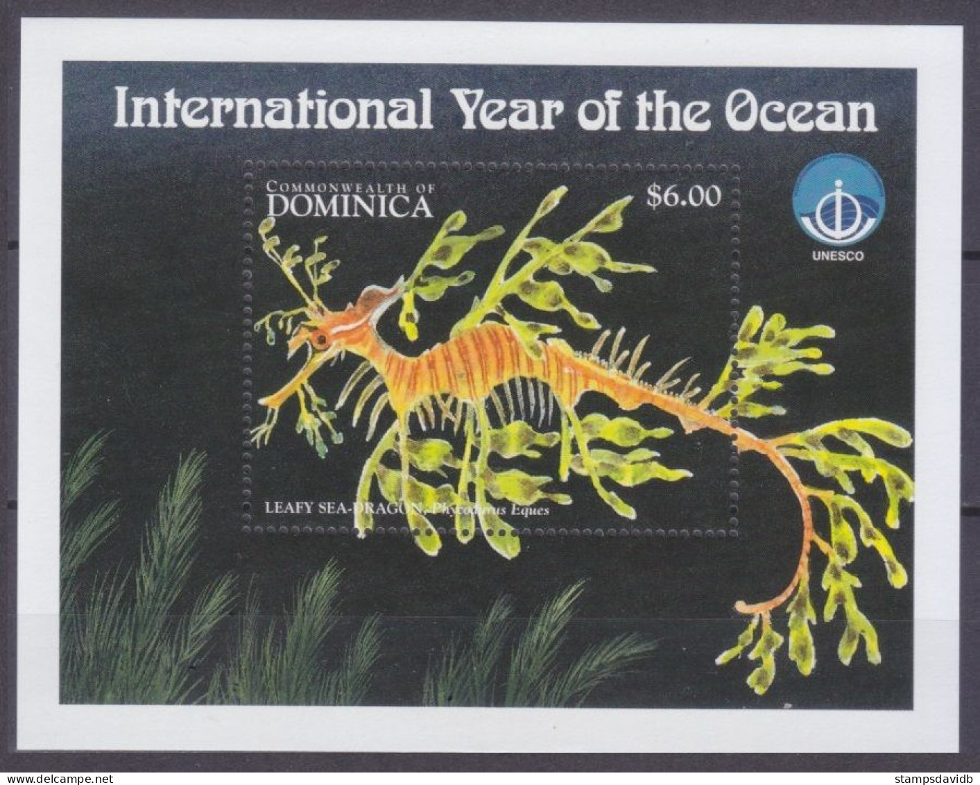 1998 Dominica 2602/B369 Marine Fauna 5,50 € - Marine Life