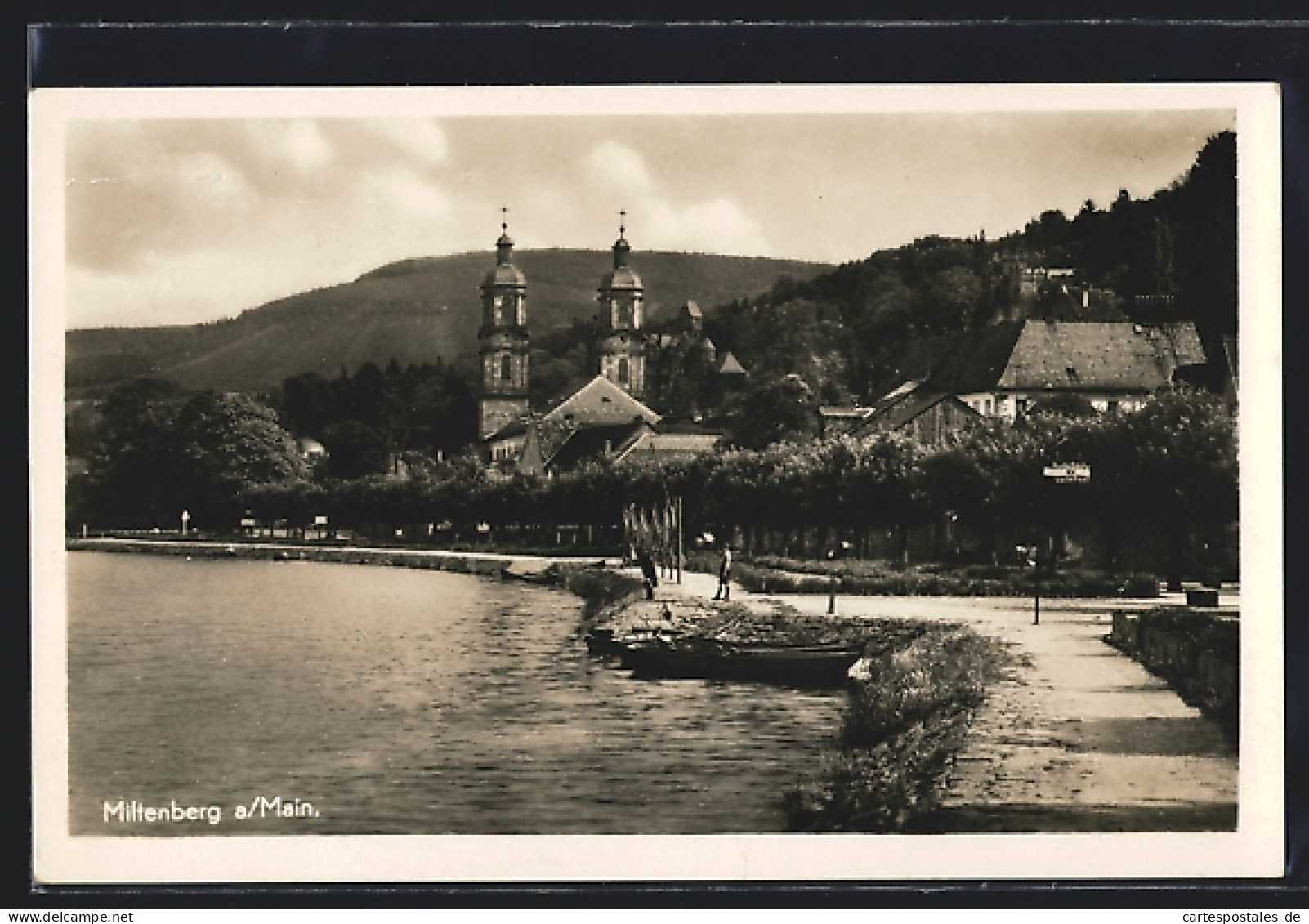 AK Miltenberg A. Main, Partie Am Wasser Mit Blick Zur Kirche  - Miltenberg A. Main