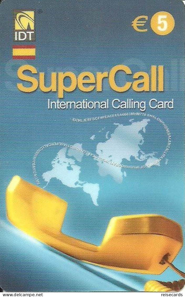 Spain: Prepaid IDT - SuperCall € 5 With Flag 01.05 - Andere & Zonder Classificatie