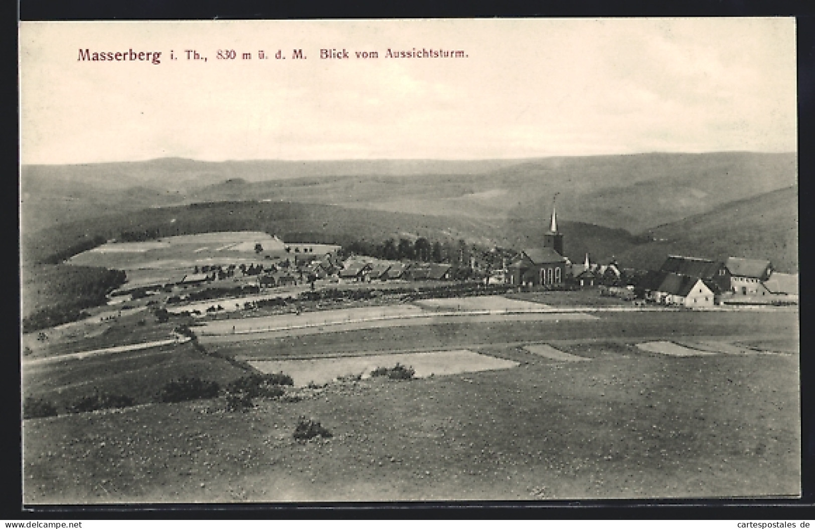 AK Masserberg, Blick Vom Aussichtsturm Auf Den Ort  - Masserberg