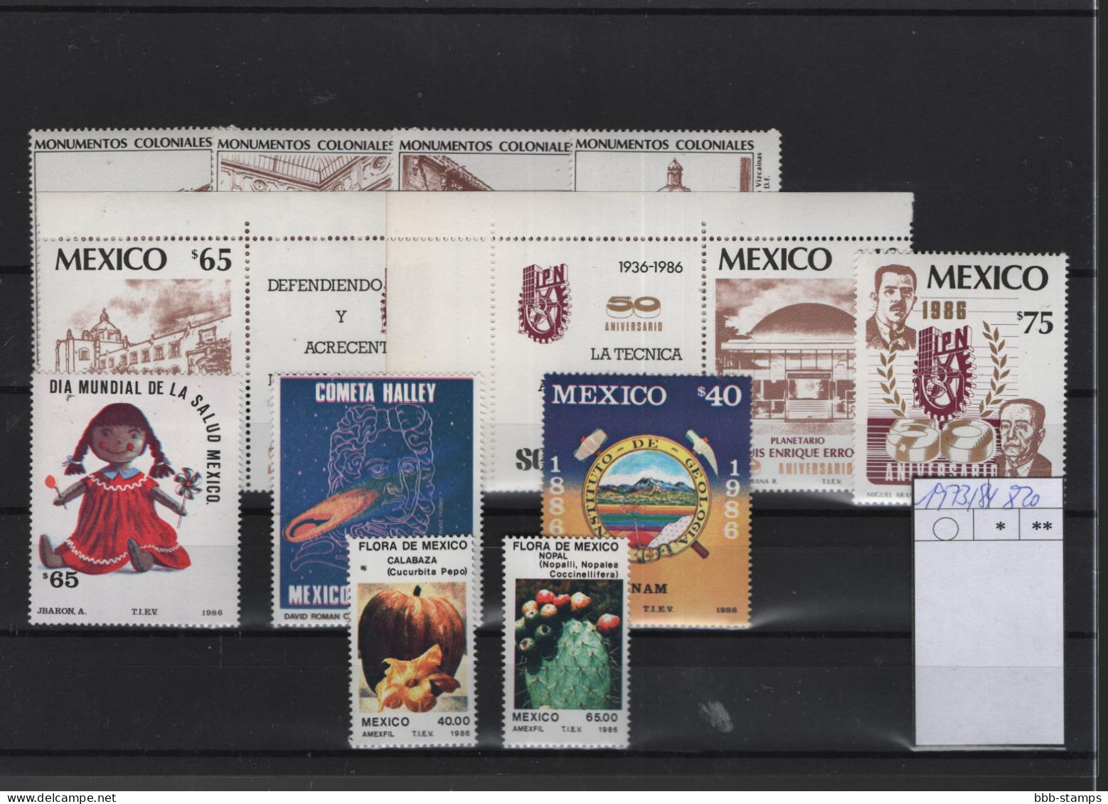 Mexico Michel Cat.No. Mnh/** 1973/1984 - Mexico