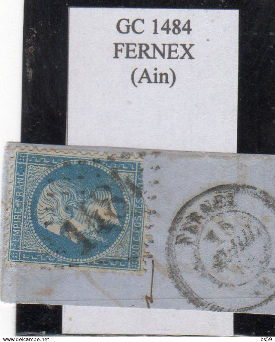 Ain - N° 22 Obl GC 1484 Fernex - 1862 Napoleon III