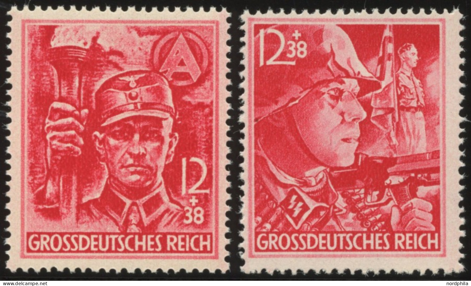 Dt. Reich 909/10 **, 1945, SA Und SS, Postfrisch, Pracht, Mi. 80.- - Autres & Non Classés
