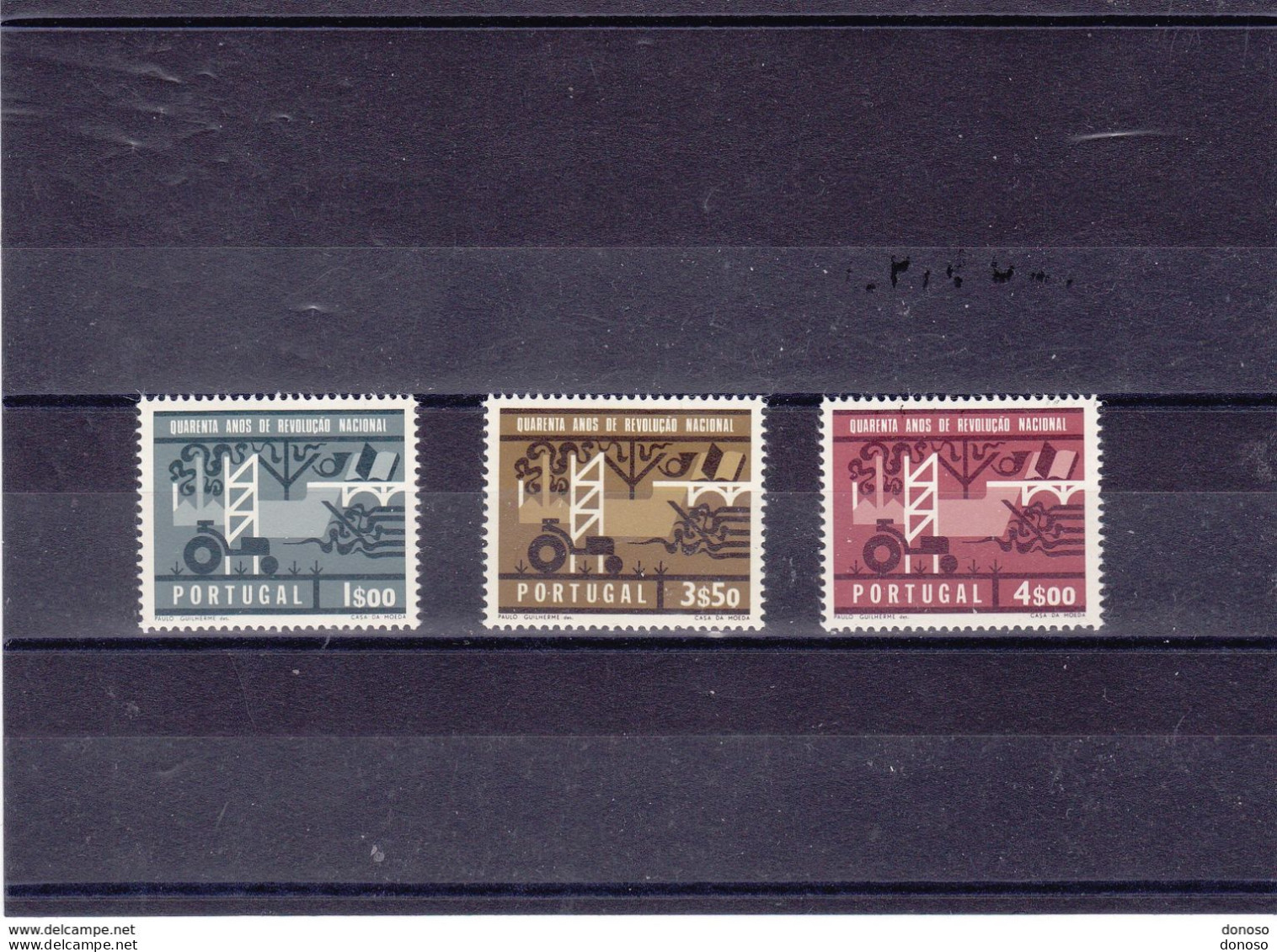 PORTUGAL 1966 REVOLUTION NATIONALE Yvert 984-986; Michel 1003-1005 NEUF** MNH Cote 7,25 Euros - Neufs