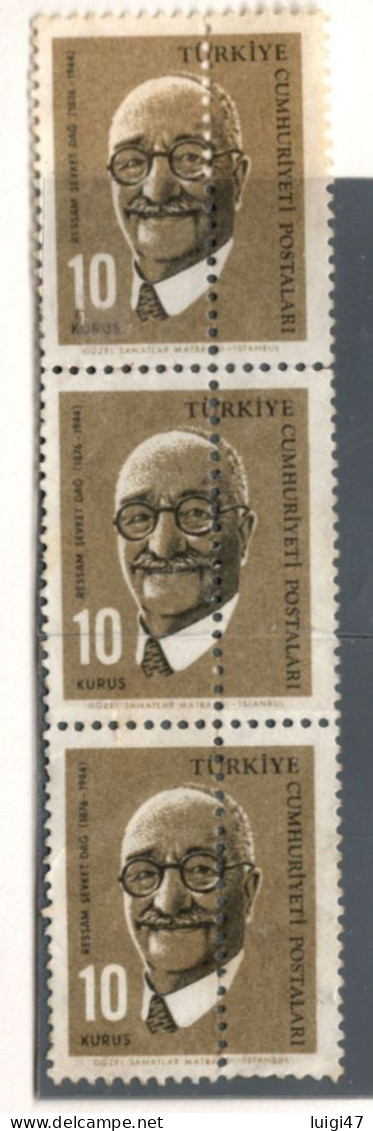 1964 - Turchia - Celebrità Nazionali N° 1681 - Ataturk N° 1753 - VARIETA' - Unused Stamps