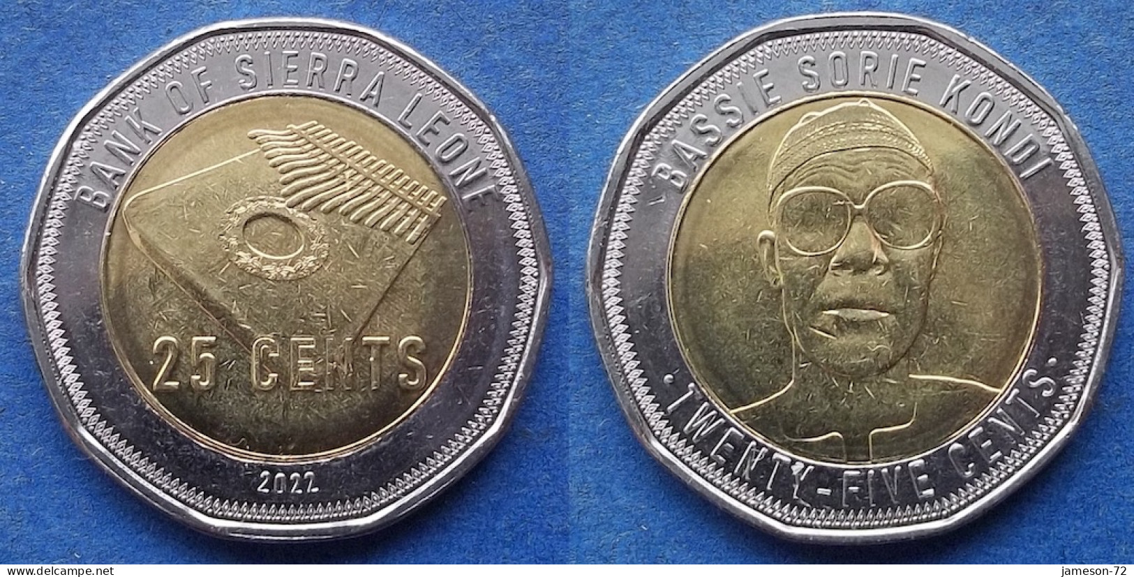 SIERRA LEONE - 25 Cents 2022 "Bassie Sorie Kondi" KM# 506 Monetary Reform (2022) - Edelweiss Coins - Sierra Leone