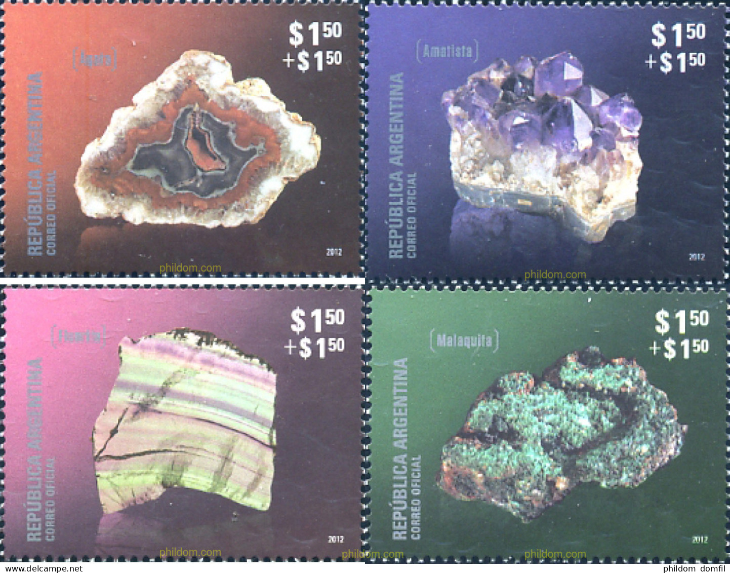 292470 MNH ARGENTINA 2012 ROCAS Y MINERALES - Ongebruikt