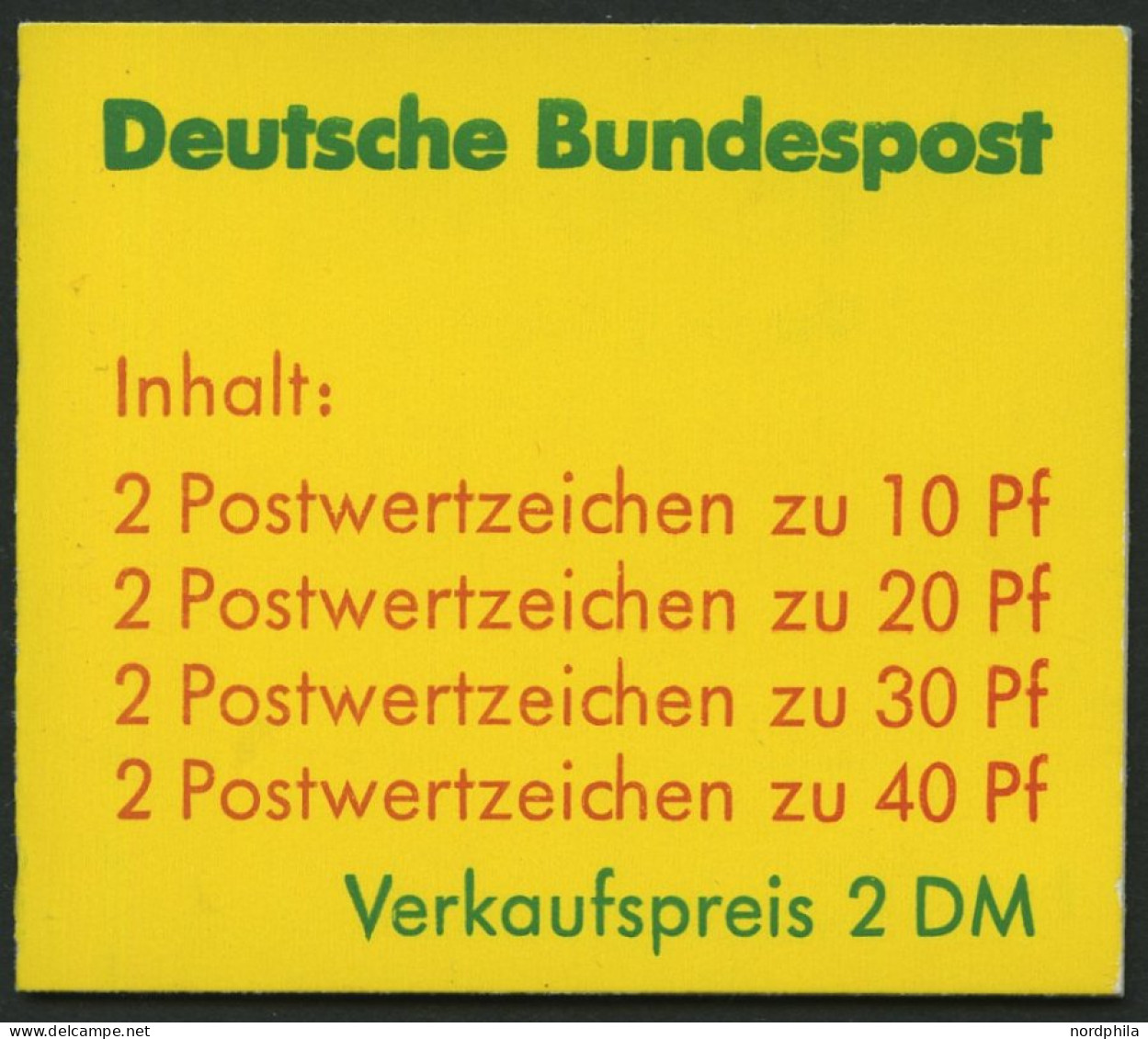 MARKENHEFTCHEN MH 20b **, 1974, Markenheftchen Unfallverhütung, 2. Deckelseite: Telefonansagedienste, Pracht, Mi. 65.- - Sonstige & Ohne Zuordnung