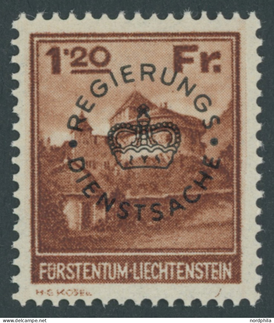 DIENSTMARKEN D 10 **, 1933, 1.20 Fr. Schwarzbraunorange, Postfrisch, Pracht, Mi. 260.- - Dienstzegels