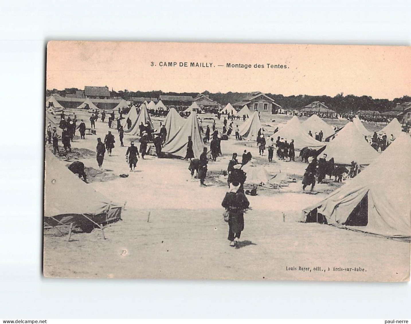 CAMP DE MAILLY : Montage Des Tentes - état - Mailly-le-Camp