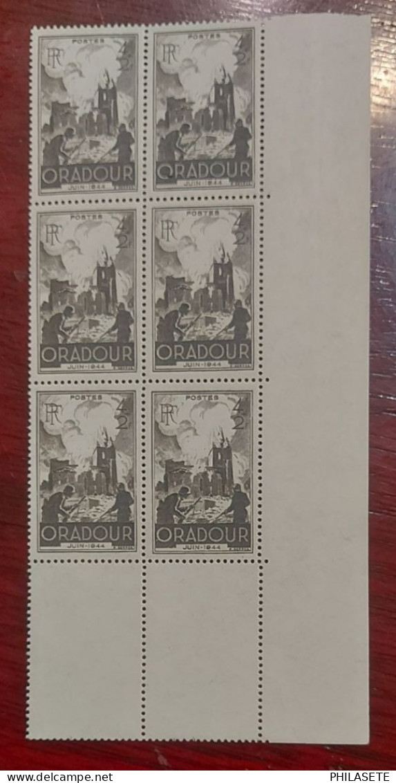 France 1 Bloc De 6 Timbres Neuf** YV N° 742 Ouradour Sur Glane - Neufs