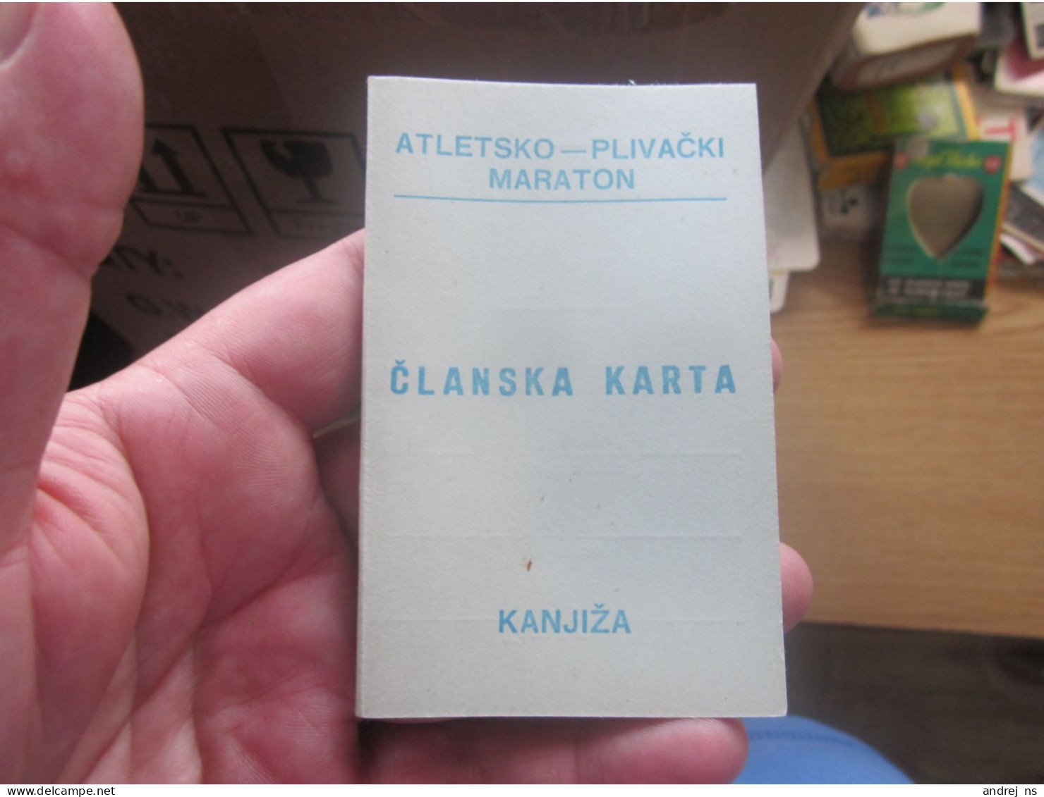 Clanska Karta Atletsko Plivacki Maraton Membership Card Athletic Swimming Marathon Kanjiza - Historische Dokumente