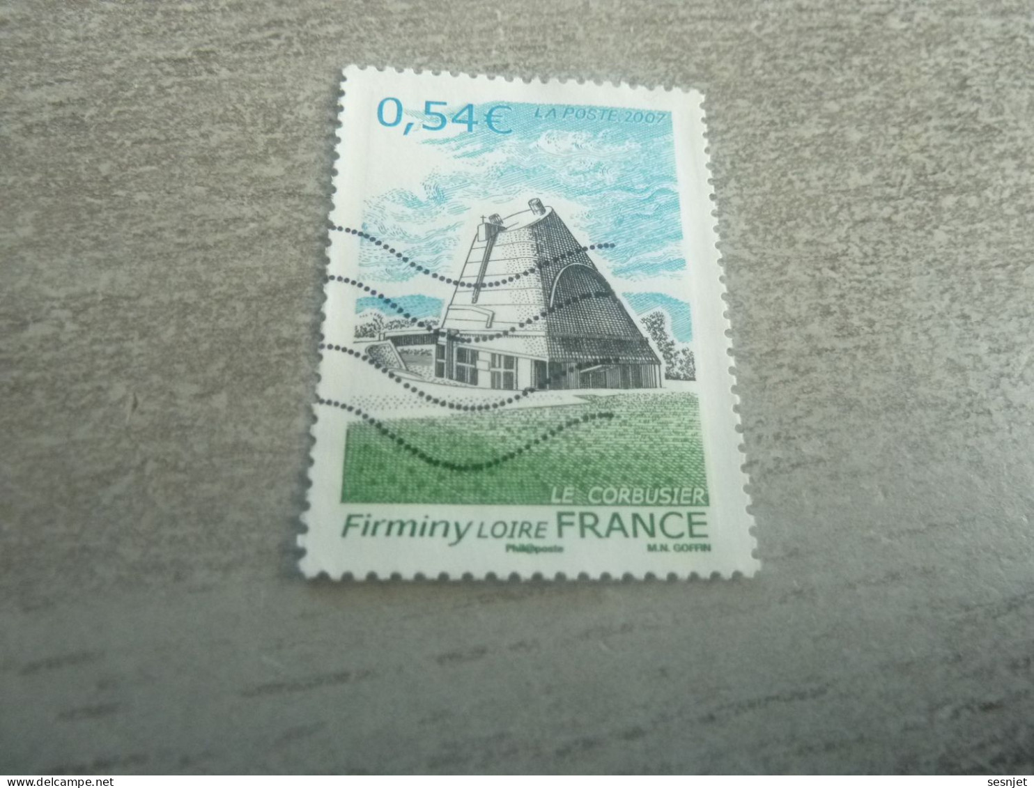 Firminy (Loire) Eglise Saint-Pierre Le Corbusier (1887-1965) - 0.54 € - Yt 4087 - Multicolore - Oblitéré - Année 2007 - - Used Stamps