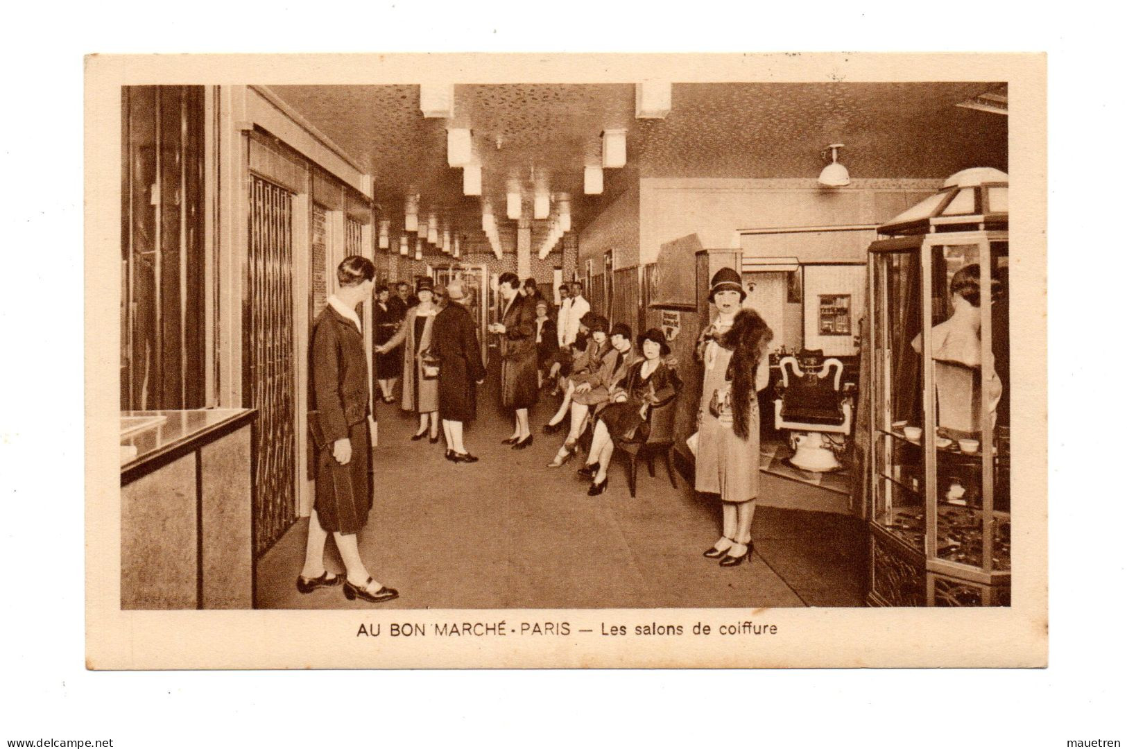 Magasin AU BON MARCHE PARIS Les Salons De Coiffure 1934 - Magasins