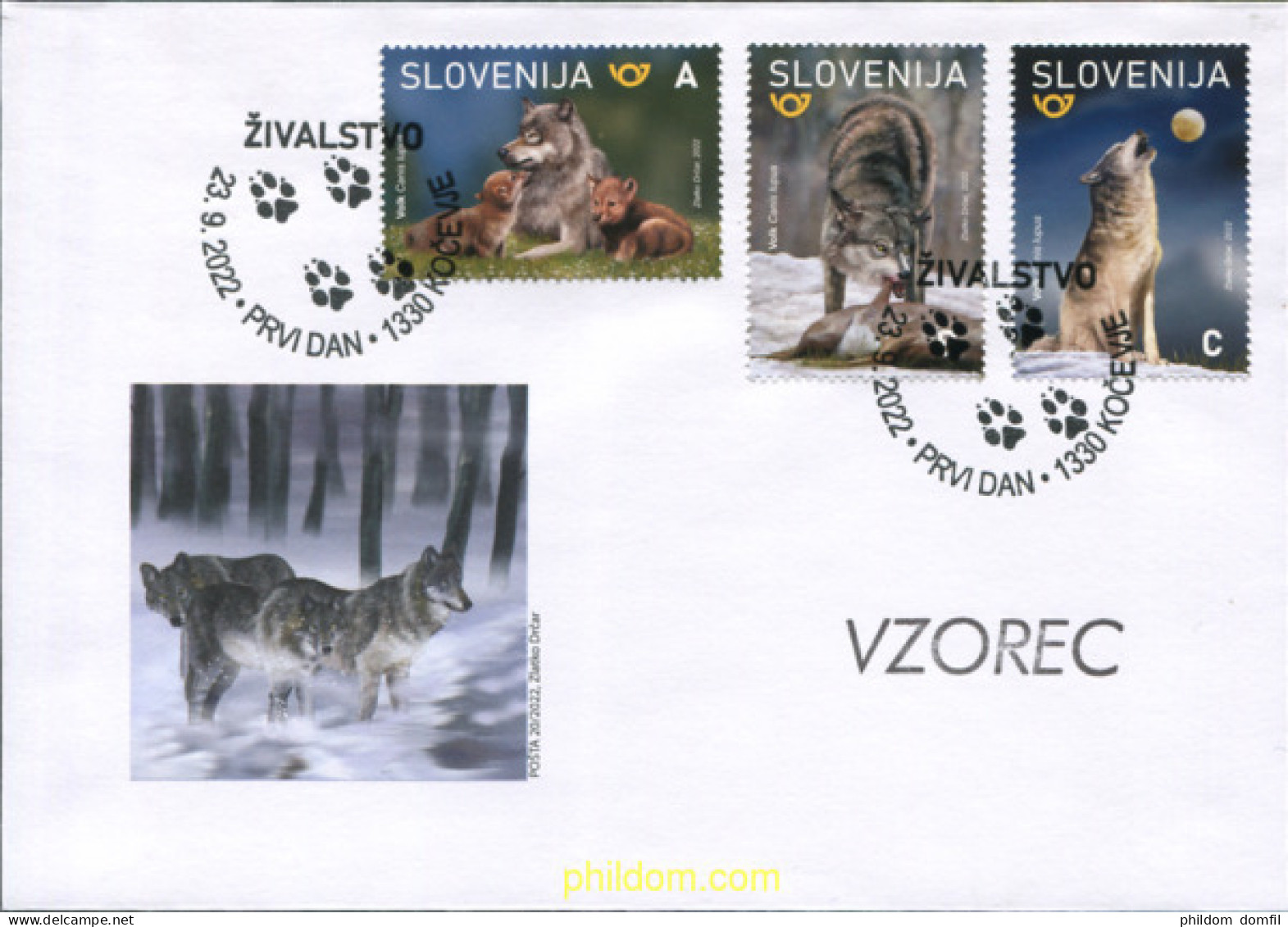 692716 MNH ESLOVENIA 2022 FAUNA - LOBO - Slovénie