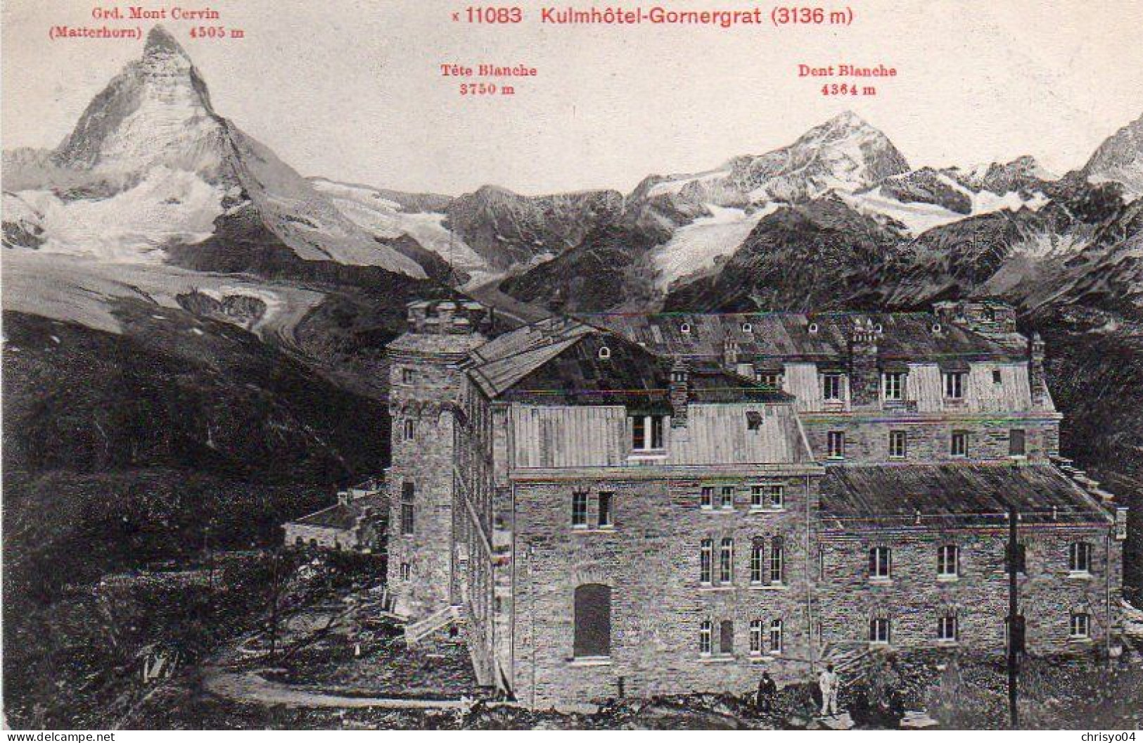 4V4Sb   Suisse Kulmhotel Gornergrat Cachet Tampon Verso - Autres & Non Classés