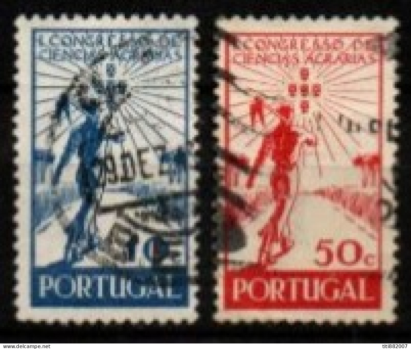 PORTUGAL  -   1943.    Y&T N° 645 / 646 Oblitérés   Agriculture - Gebraucht