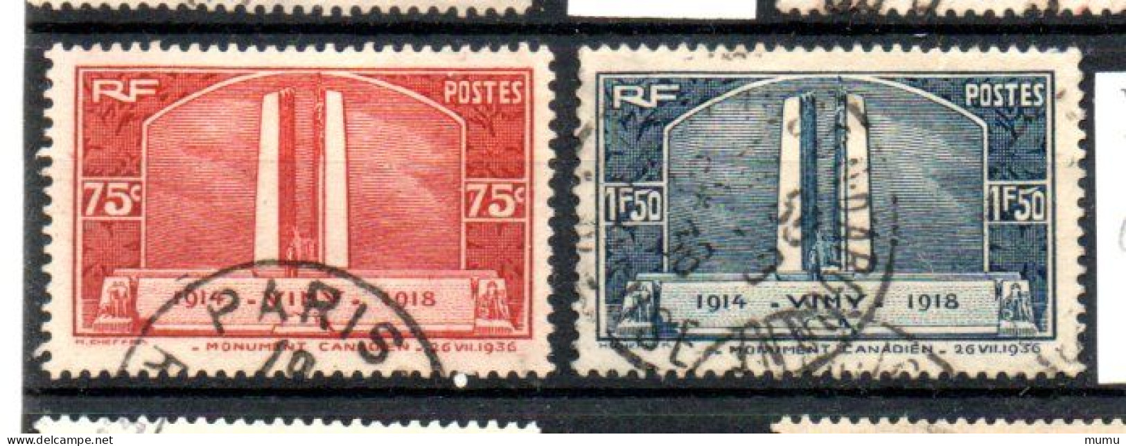 FRANCE OB CACHET ROND YT N° 316/17 - Used Stamps