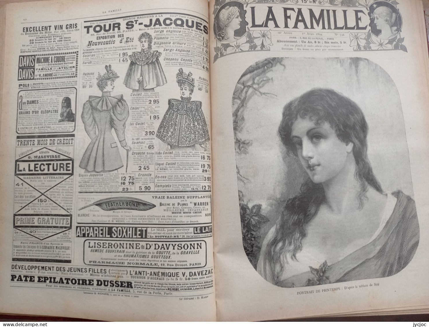 16 Volumes Reliures Du Journal" La Famille" Par Année De 1884 à 1900, - 1801-1900