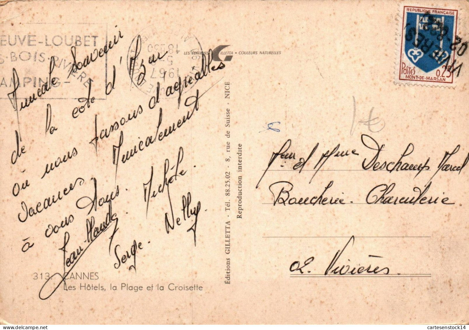 N°42450 Z -cachet Manuel De Vivières - Handstempel