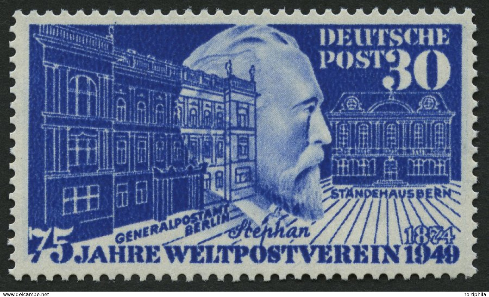 BUNDESREPUBLIK 116 **, 1949, 30 Pf. Stephan, Pracht, Mi. 70.- - Ungebraucht