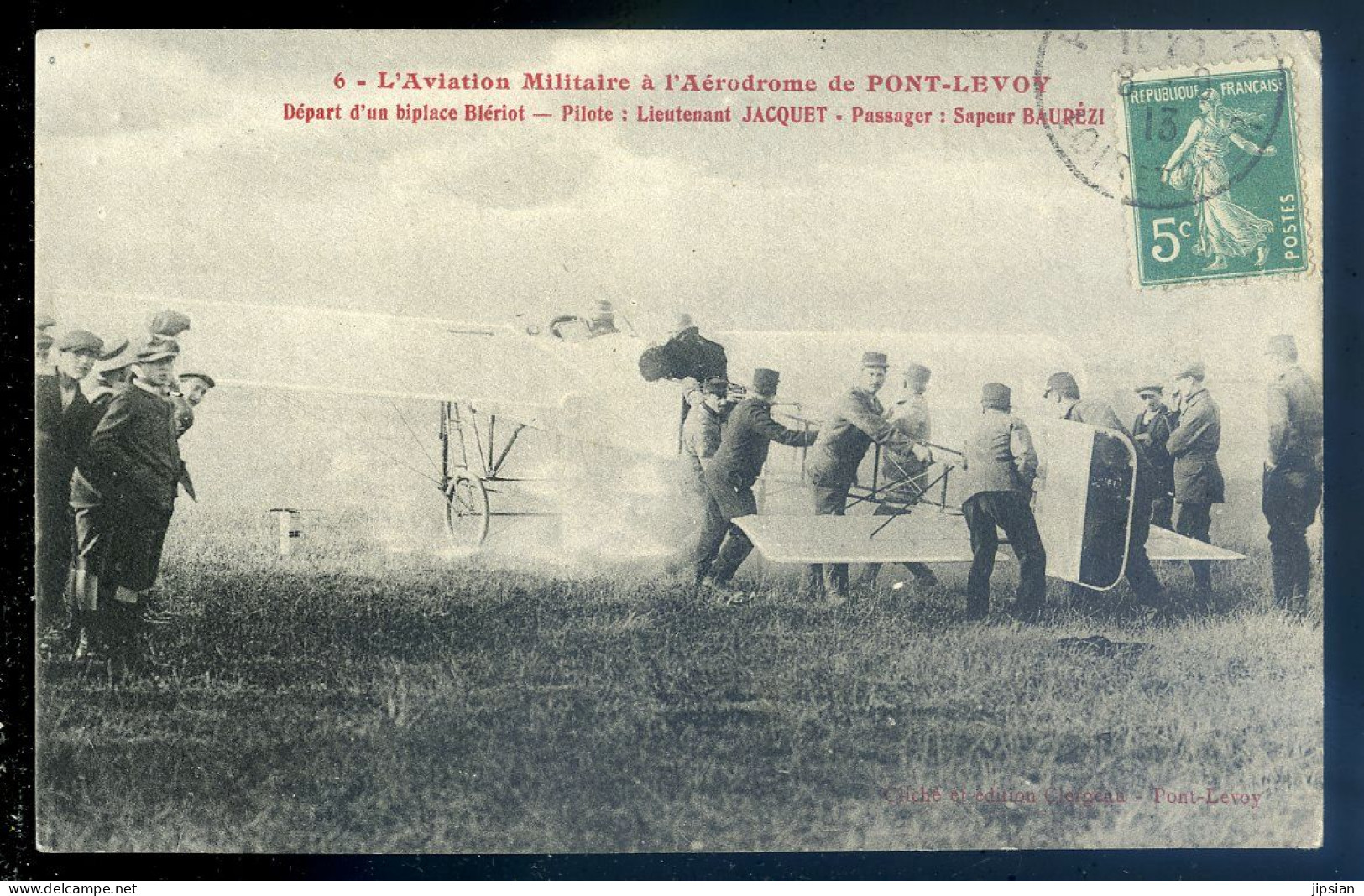 Cpa Du 41 Aviation Militaire Aérodrome De Pont Levoy -- Départ Bi Place Blériot   STEP167 - Other & Unclassified