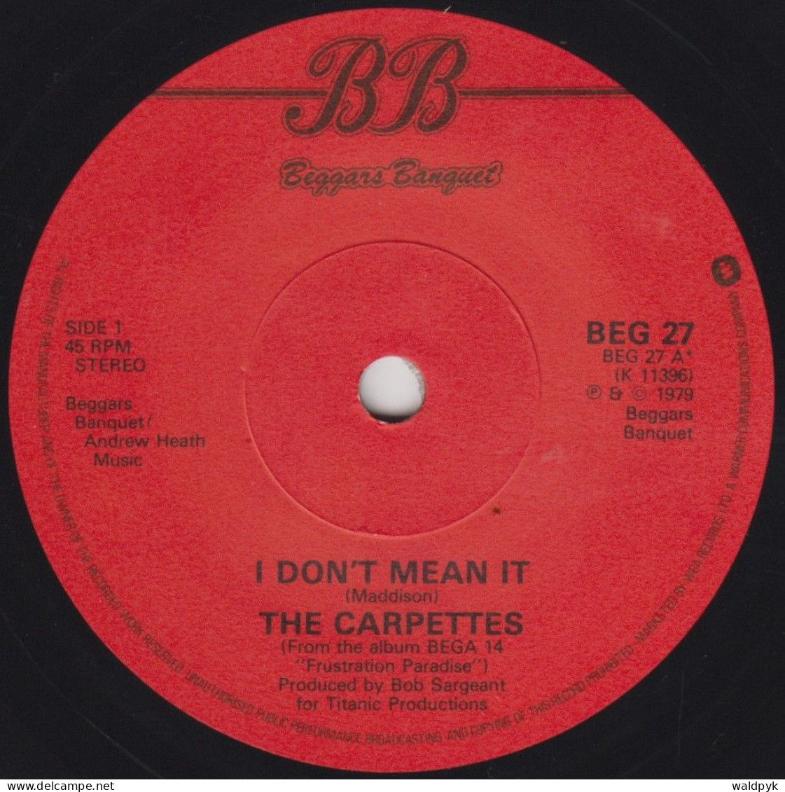 THE CARPETTES - I Don't Mean It - Sonstige - Englische Musik