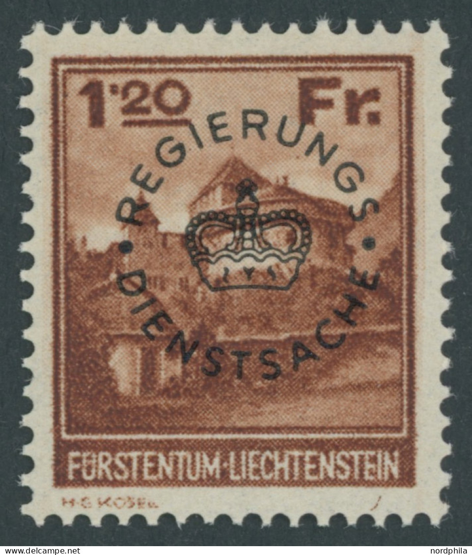 DIENSTMARKEN D 10 **, 1933, 1.20 Fr. Schwarzbraunorange, Postfrisch, Pracht, Mi. 260.- - Official