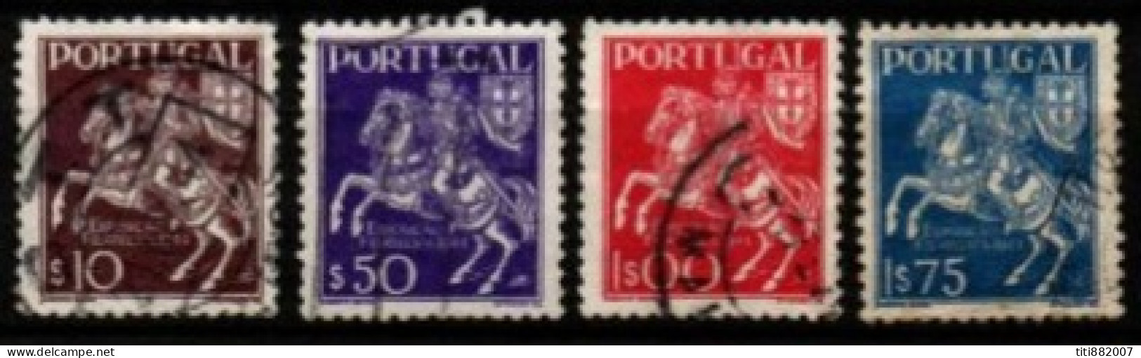 PORTUGAL  -   1944.    Y&T N° 647 à 650 Oblitérés  Série Complète.  Chevaux - Oblitérés