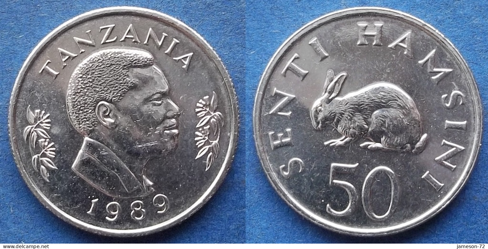 TANZANIA - 50 Senti 1989 "Rabit" KM# 26 Independent (1961) - Edelweiss Coins - Tanzania