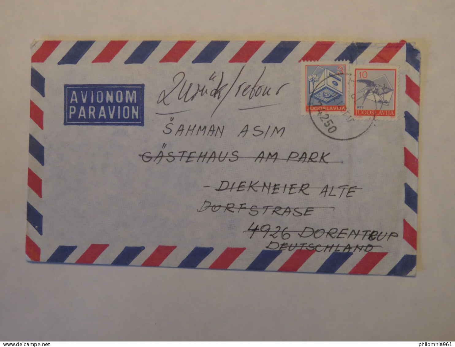 YUGOSLAVIA AIRMAIL COVER  TO GERMANY 1991 - Autres & Non Classés