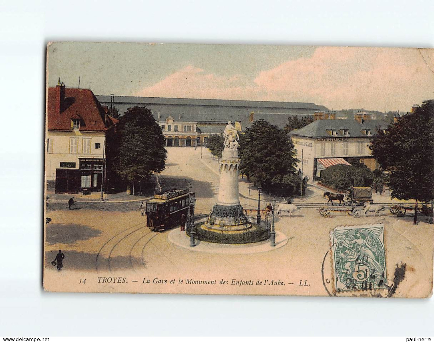 TROYES : La Gare Et Le Monument Des Enfants De L'Aube - état - Troyes