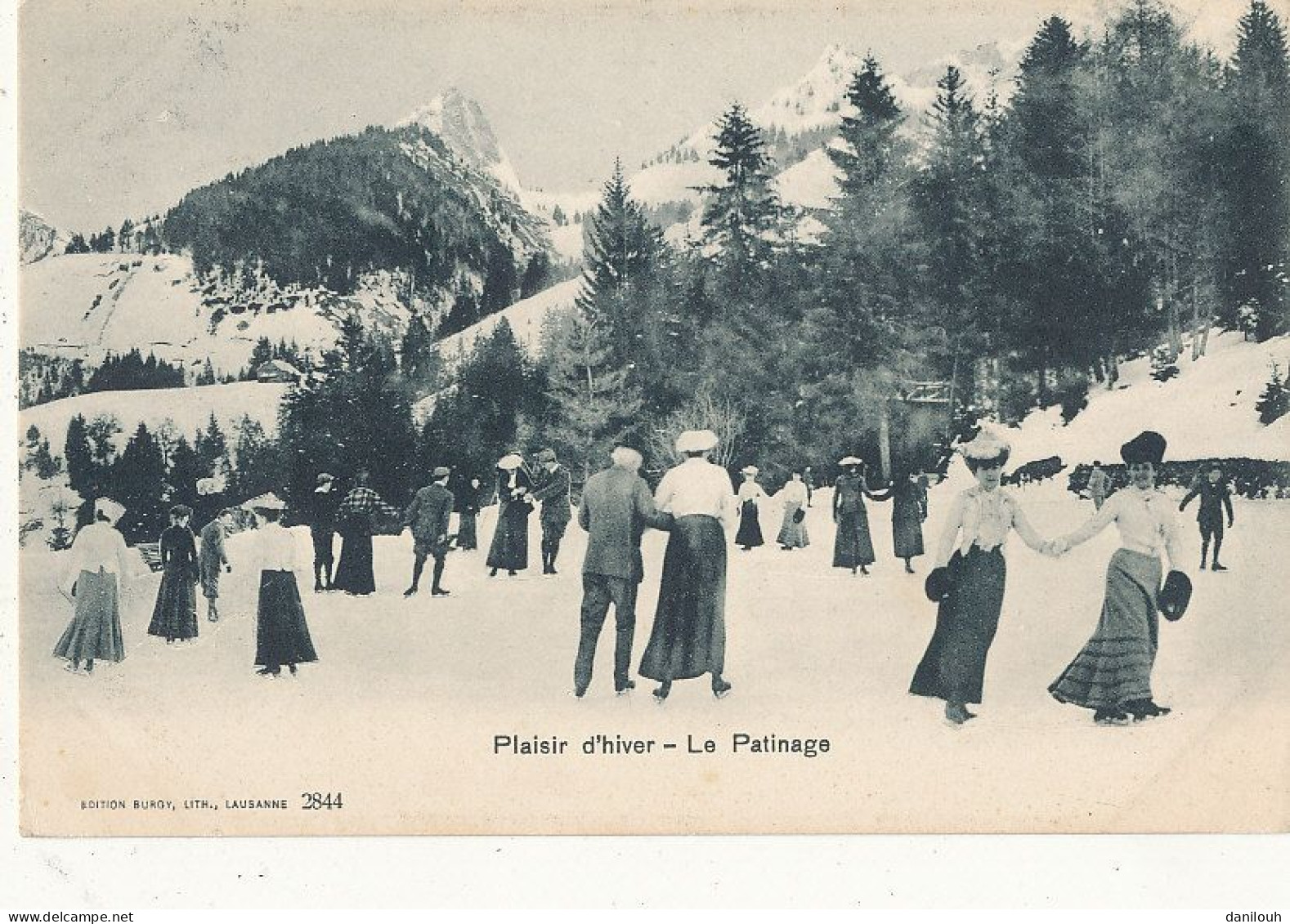 SUISSE ))   PLAISIR D HIVER   LE PATINAGE   Edit Burgy Lausanne 2844 - Autres & Non Classés