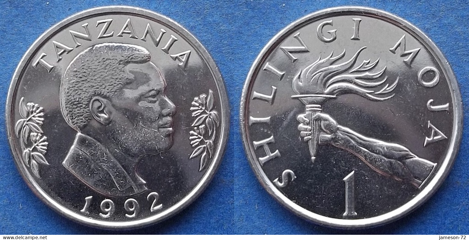 TANZANIA - 1 Shilingi 1992 "Hand Holding Torch KM# 22 Independent (1961) - Edelweiss Coins - Tanzanie