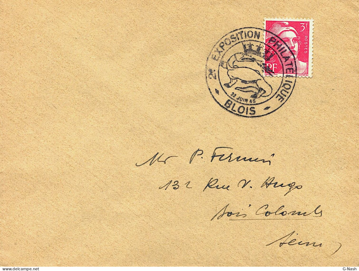 Exposition Philatélique – Blois Le 22 Juin 1945 - Commemorative Postmarks