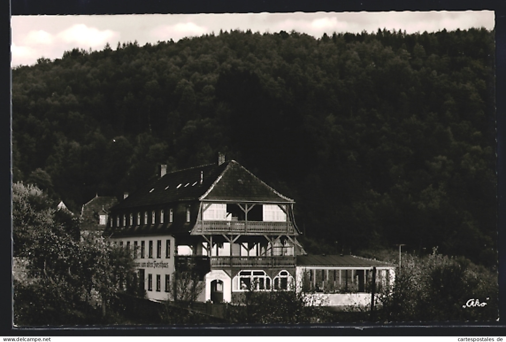 AK Schönau Bei Gemünden, Gaststätte-Pension Zum Alten Forsthaus, Bes. Josef Endrich  - Hunting