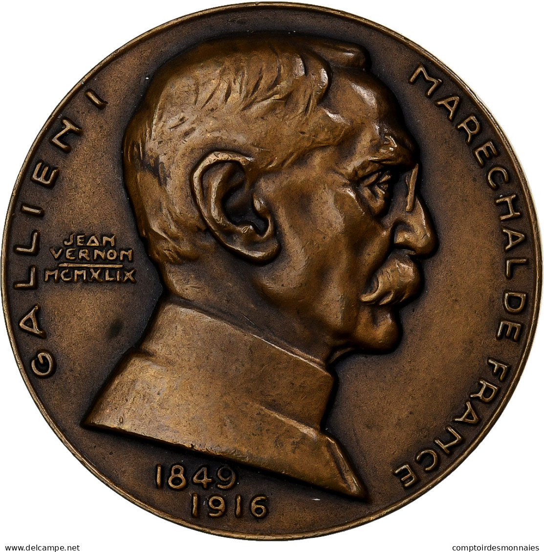 France, Médaille, Maréchal Gallieni, 1916, Bronze, Vernon, SPL - Sonstige & Ohne Zuordnung
