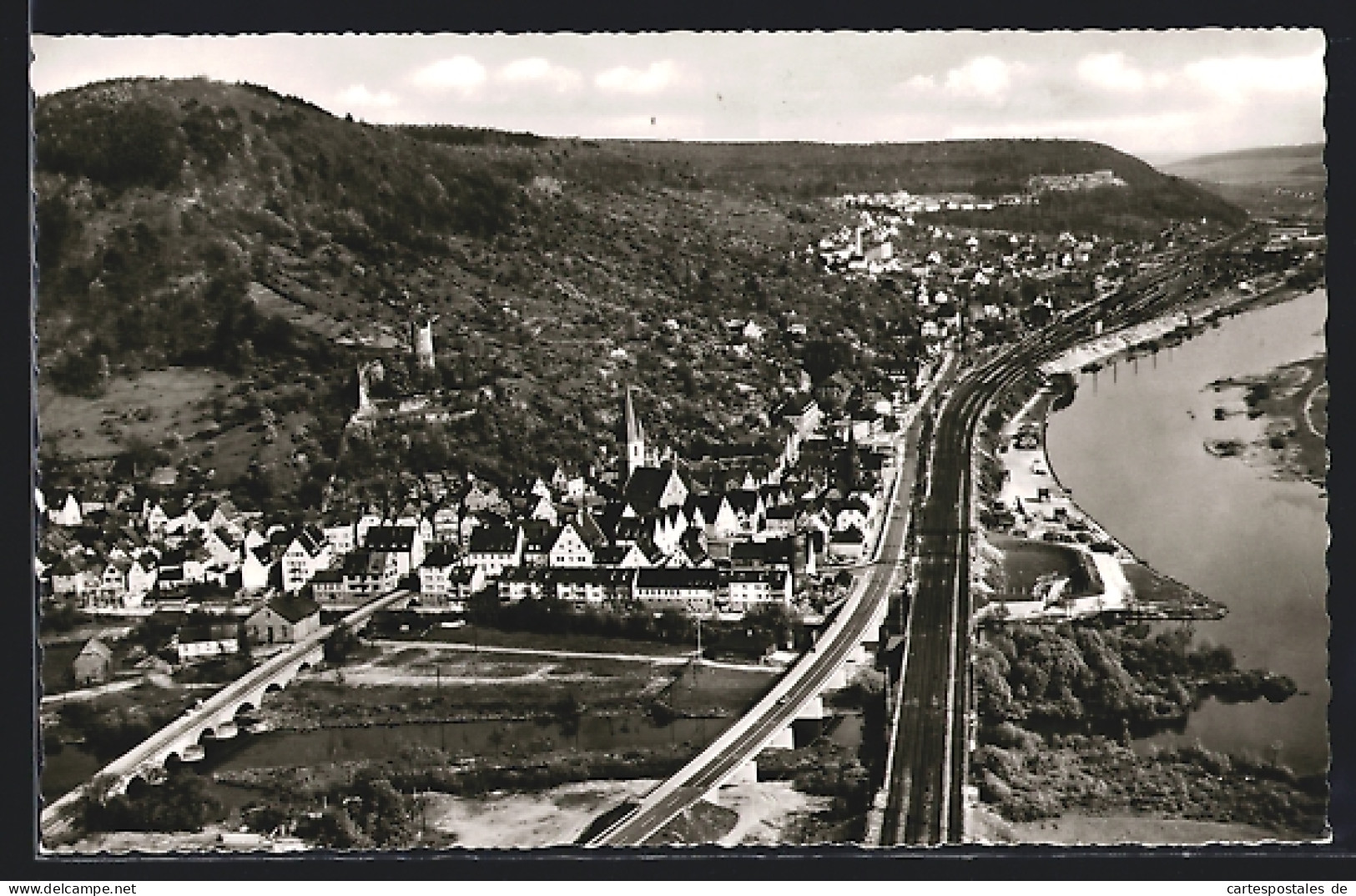 AK Gemünden /Main, Fliegeraufnahme Der Stadt  - Gemuenden