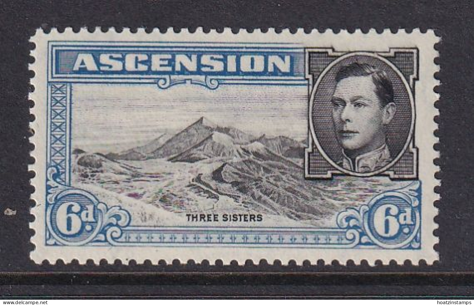 Ascension: 1938/53   KGVI    SG43    6d   [Perf: 13½]  MH - Ascensión