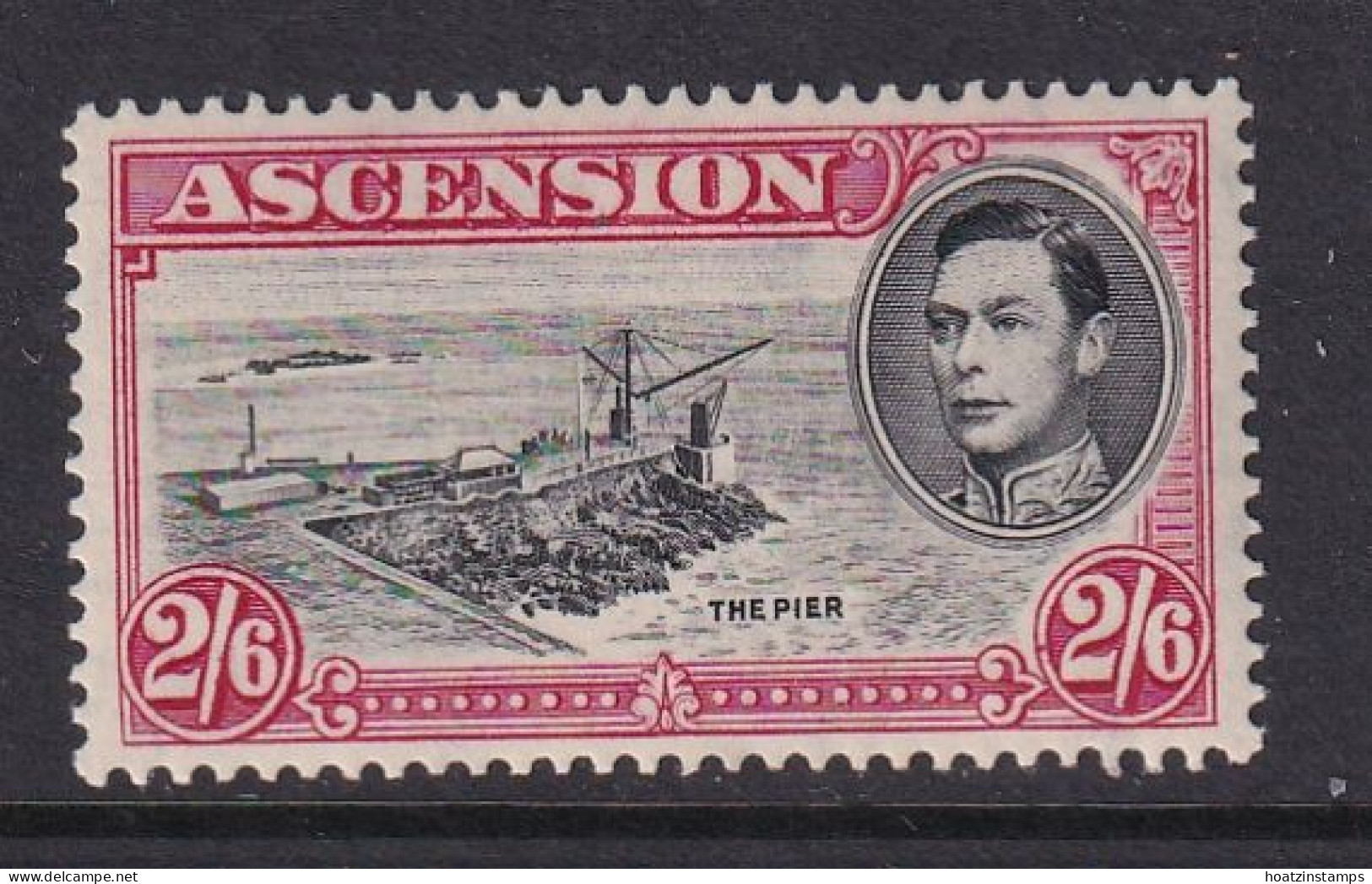 Ascension: 1938/53   KGVI    SG45    2/6d   [Perf: 13½]  MH - Ascension