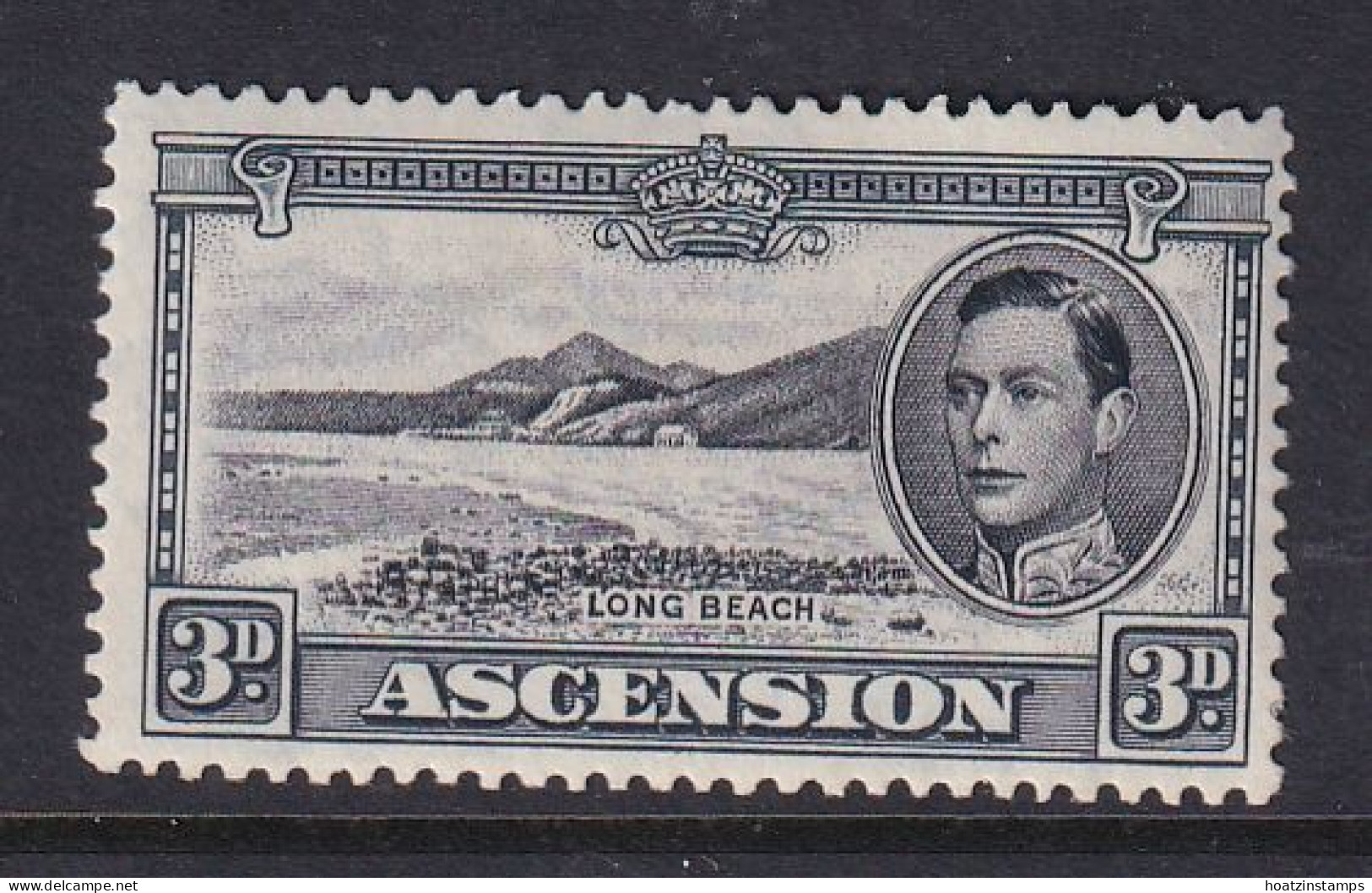 Ascension: 1938/53   KGVI    SG42a    3d   Black & Grey  [Perf: 13½]  MH - Ascensión