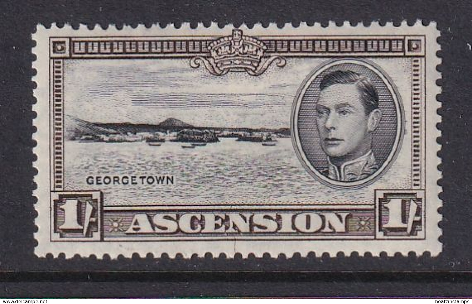 Ascension: 1938/53   KGVI    SG44    1/-   [Perf: 13½]    MH - Ascension