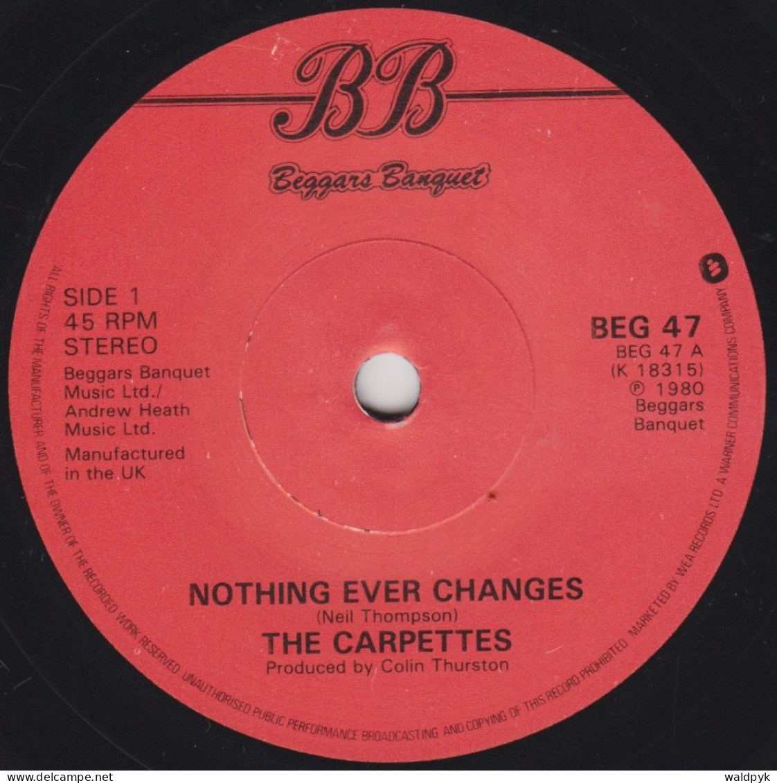 THE CARPETTES - Nothing Ever Changes - Other - English Music