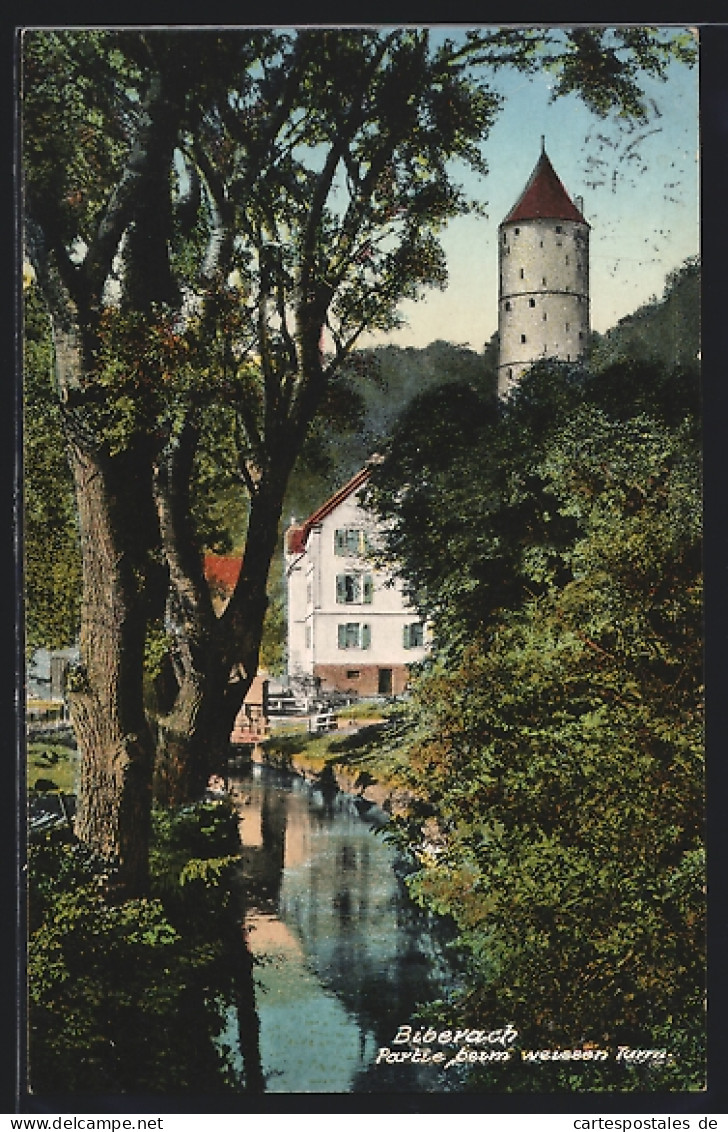 AK Biberach / Riss, Partie Beim Weissen Turm  - Biberach