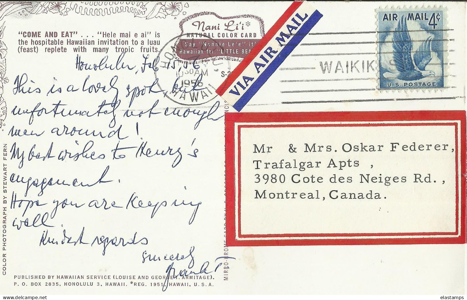 AK USA 1956 - Lettres & Documents