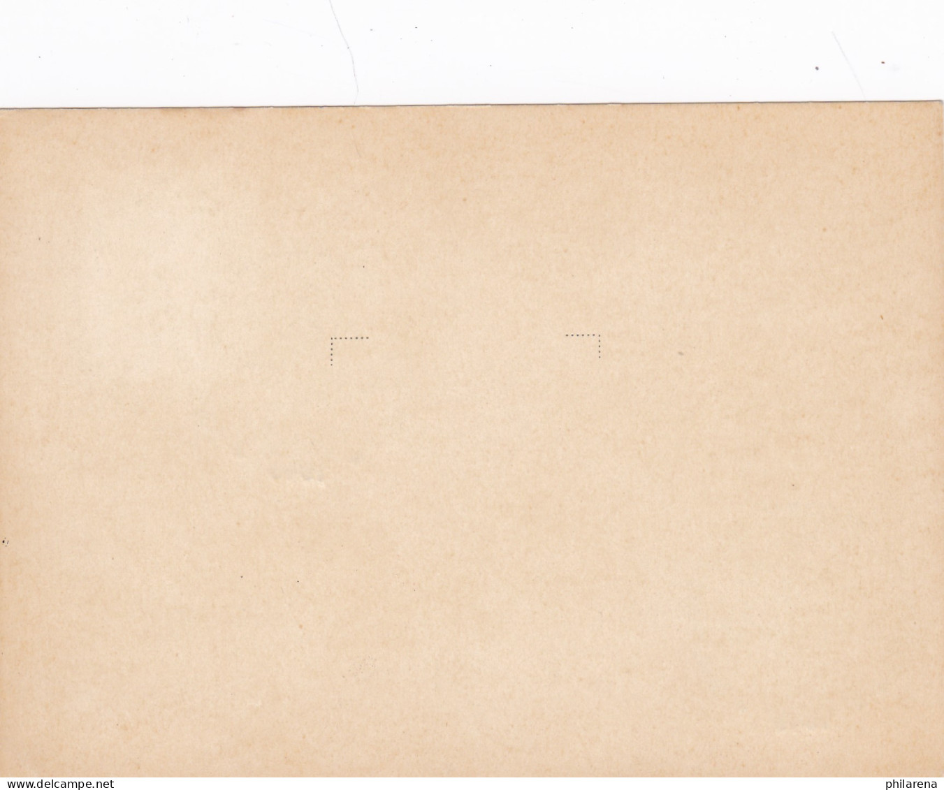 GG: Offizielle Gedenkarte G6, Blanko Mit Anlegwinkel Für Die Marke, Einzig Bekannt - Occupation 1938-45