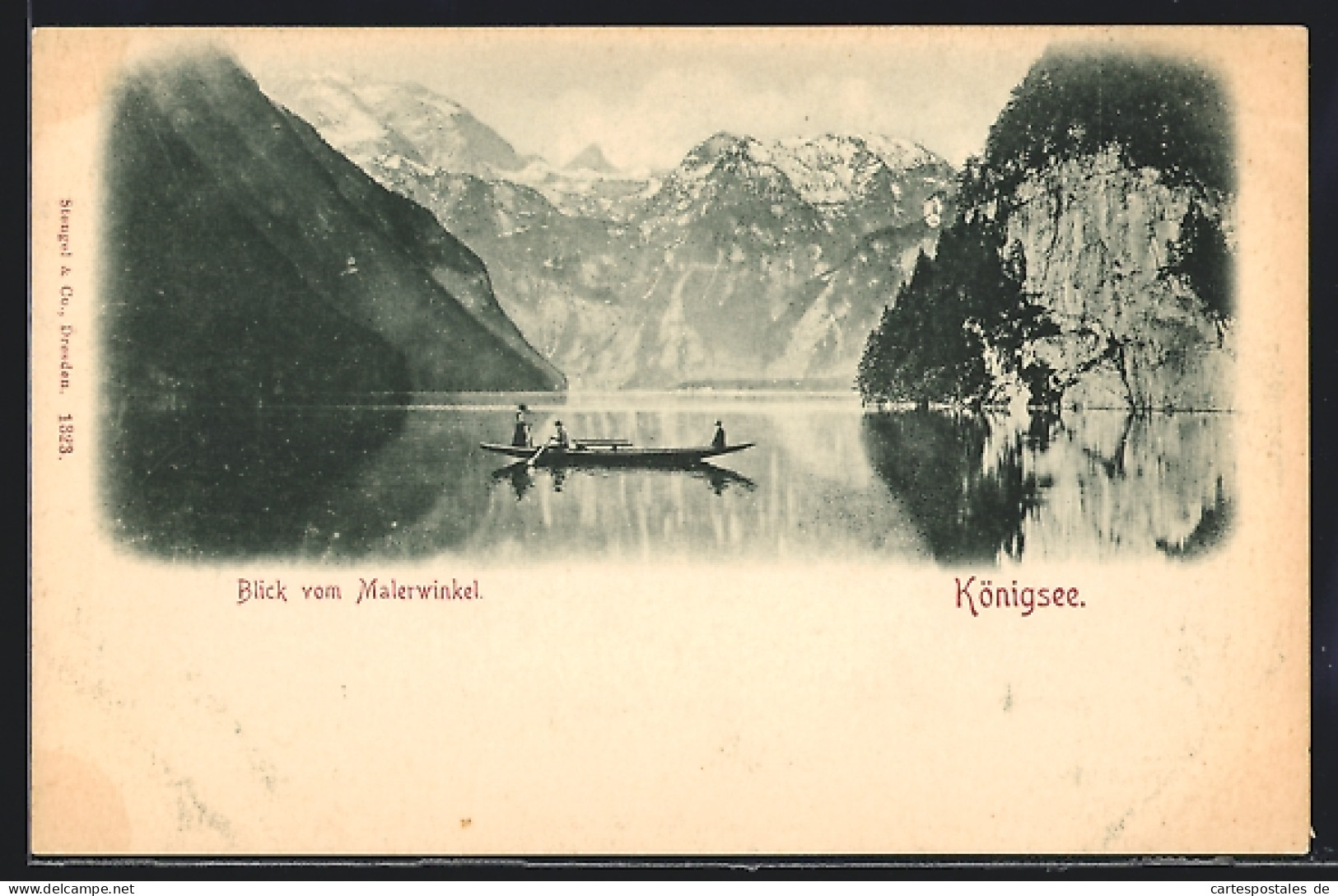 AK Königsee / Berchtesgaden, Blick Vom Malerwinkel Mit Gondel  - Berchtesgaden